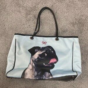 Used ANYA HINDMARCH Dog Print Tote Bag Women Blue